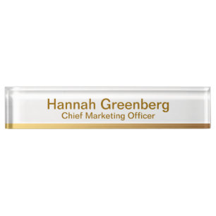 Chief Marketing Officer Gold Schreibtisch Namenssc Namensplakette