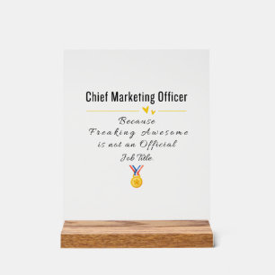 Chief Marketing Officer - Öffentliches Information Acrylschild