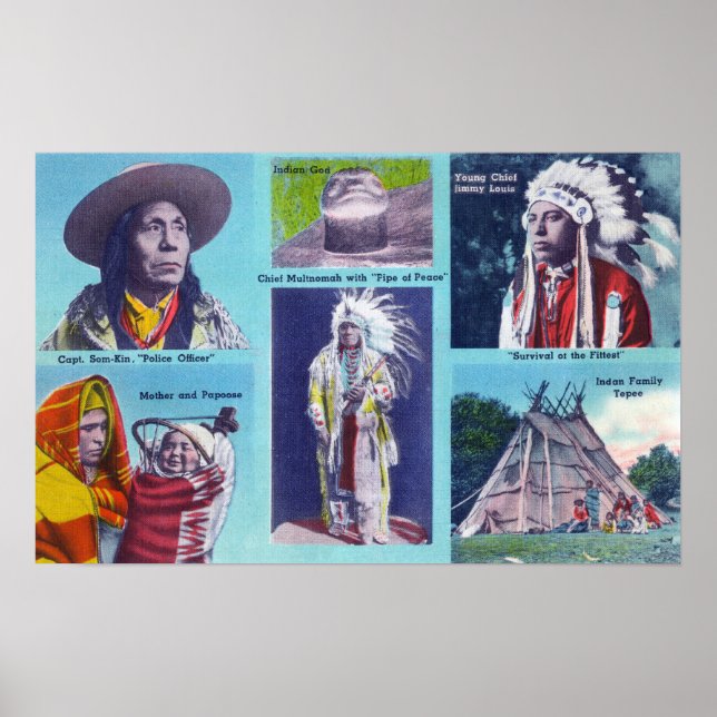 Chief Multnomah, Capt Som-Kin Poster (Vorne)