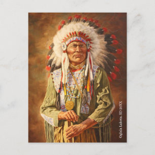 Chief Native American Lakota Postkarte