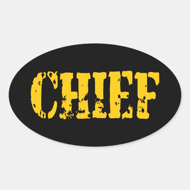 CHIEF OVALER AUFKLEBER (Vorderseite)