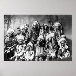 Chief Red Cloud mit anderen Chefs: 1899 Poster