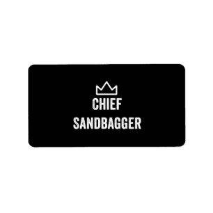 Chief Sandbagger Golf Meme Bjj Schach Sandbag Adressaufkleber