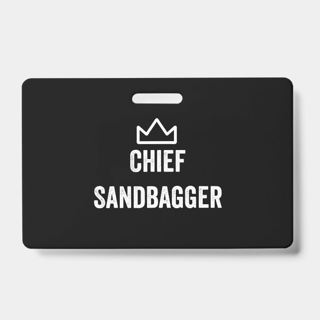 Chief Sandbagger Golf Meme Bjj Schach Sandbag Ausweis (Vorderseite)