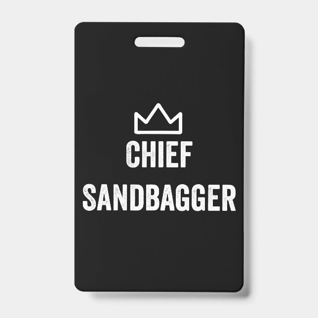 Chief Sandbagger Golf Meme Bjj Schach Sandbag Ausweis (Vorderseite)