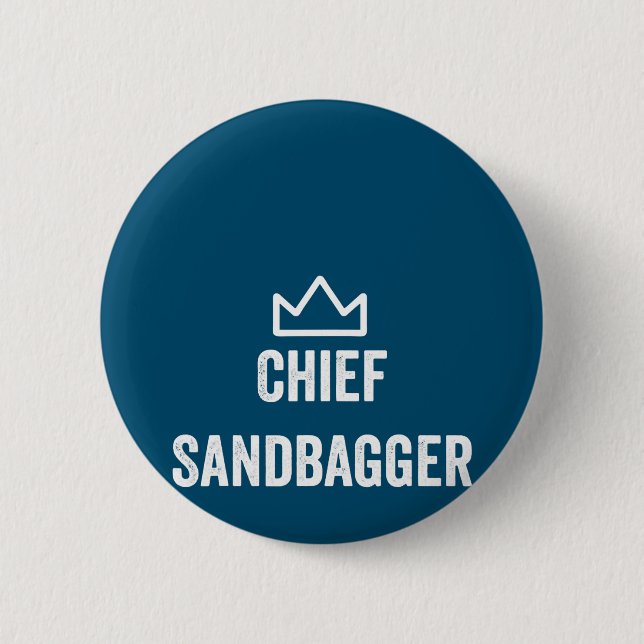 Chief Sandbagger Golf Meme Bjj Schach Sandbag Button (Vorderseite)