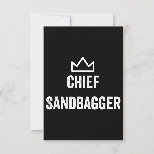 Chief Sandbagger Golf Meme Bjj Schach Sandbag Einladung (Vorderseite)