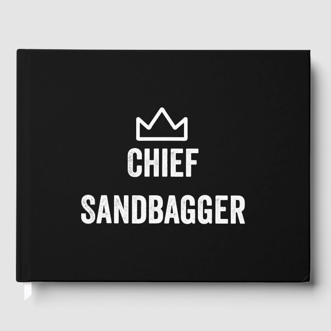 Chief Sandbagger Golf Meme Bjj Schach Sandbag Gästebuch (Vorderseite)