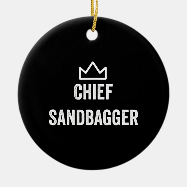Chief Sandbagger Golf Meme Bjj Schach Sandbag Keramik Ornament (Vorne)