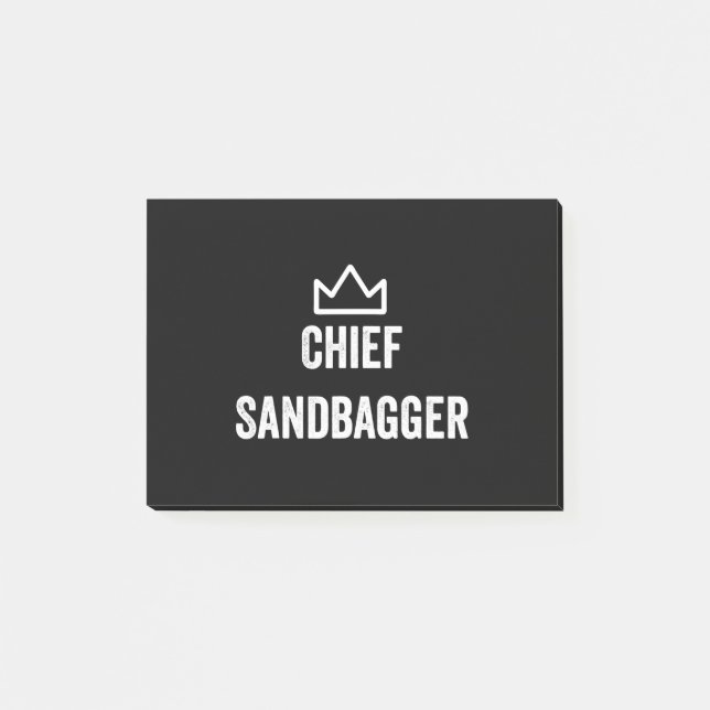 Chief Sandbagger Golf Meme Bjj Schach Sandbag Post-it Klebezettel (Vorderseite)