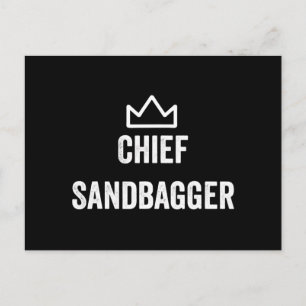 Chief Sandbagger Golf Meme Bjj Schach Sandbag Postkarte
