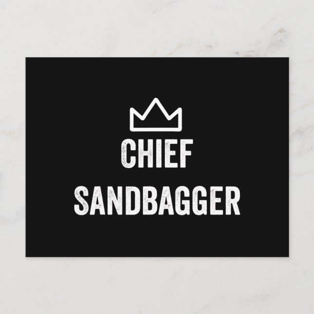 Chief Sandbagger Golf Meme Bjj Schach Sandbag Postkarte (Vorderseite)