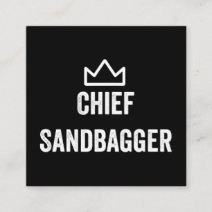 Chief Sandbagger Golf Meme Bjj Schach Sandbag Quadratische Visitenkarte