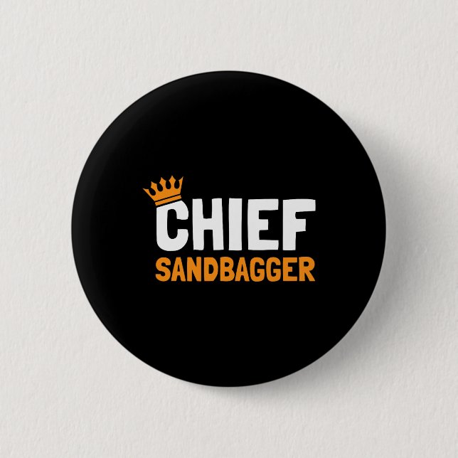 Chief Sandbagger Golf - Uni-Erwachsene  Button (Vorderseite)