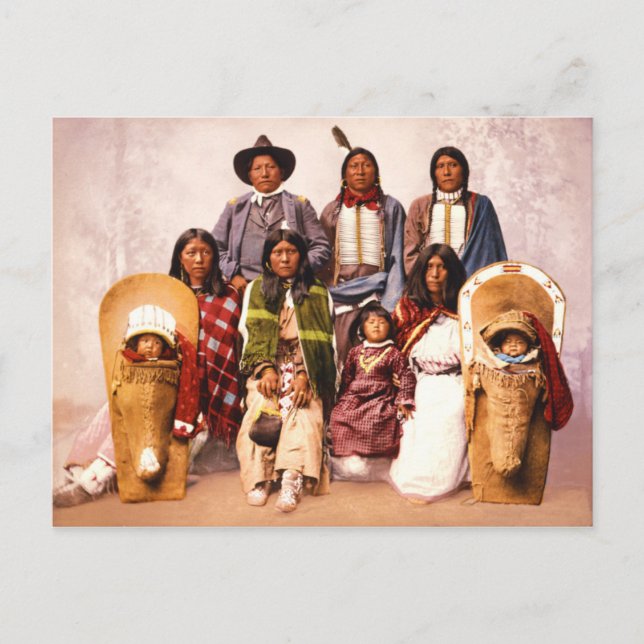 Chief Severo und Familie (Ute People) Postkarte (Vorderseite)