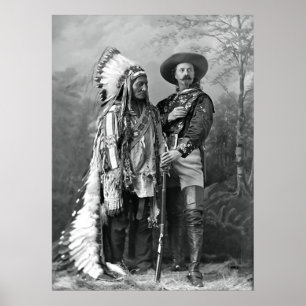CHIEF SITTING BULL und Buffalo Bill Cody Poster