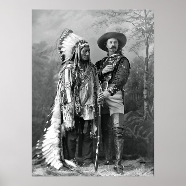 CHIEF SITTING BULL und Buffalo Bill Cody Poster (Vorne)