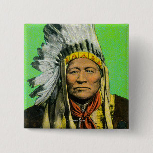 Chief Washakie Portrait Button