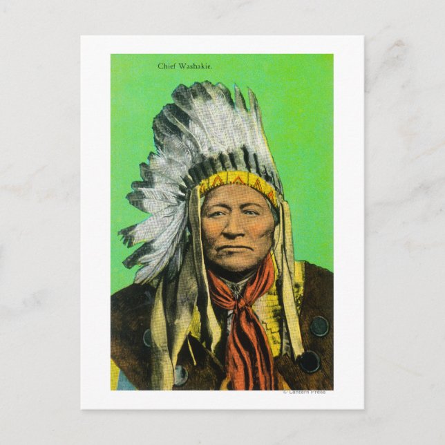Chief Washakie Portrait Postkarte (Vorderseite)