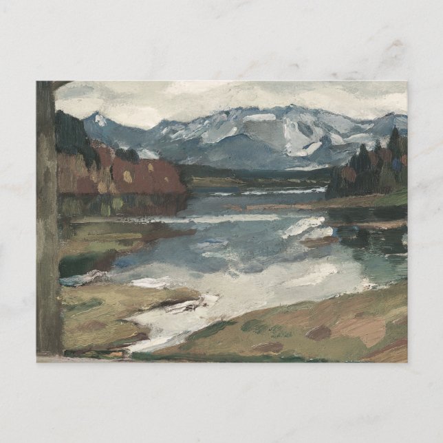 Chiemsee - Leo Putz Landschaftsbild Postkarte (Vorderseite)