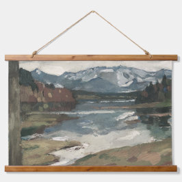 Chiemsee - Leo Putz Landschaftsbild Wandteppich Mit Holzrahmen