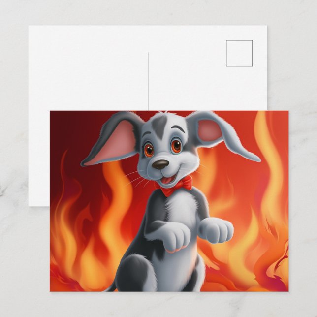 Chien Cute Postkarte (Vorne/Hinten)