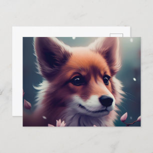 Chien Fox Postkarte