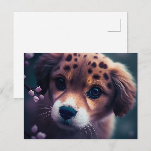 Chien Gepard Postkarte (Vorne/Hinten)