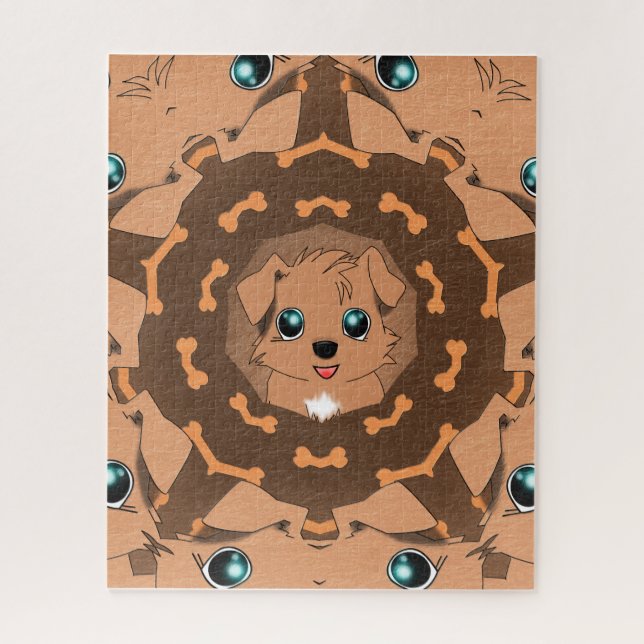 Chien kawaii puzzle (Vertikal)