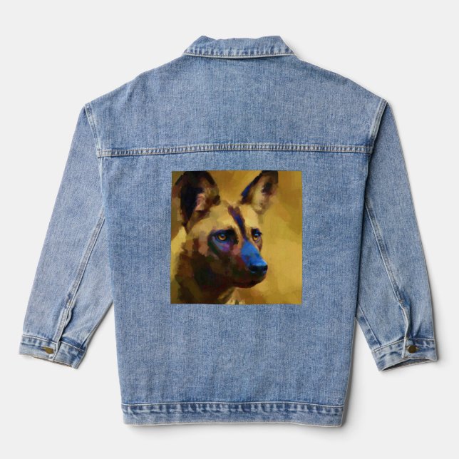 Chien Sauvage d'Afrique Jeansjacke (Rückseite)