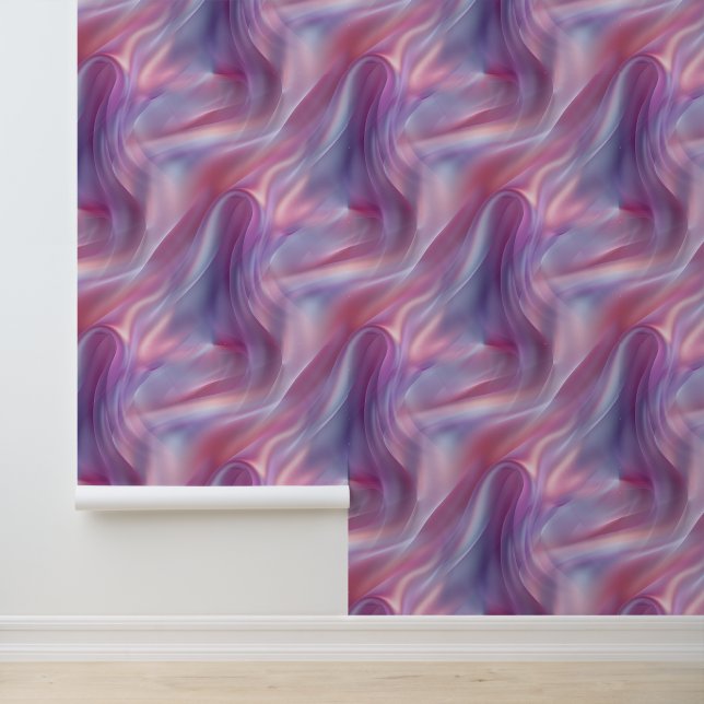 Chiffon Effect Shimmer Rose Europäische Ästhetik Tapete (Anwendung)