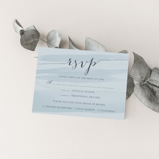 Chiffon RSVP Card mit Wahlmöglichkeit | Sky (Von Creator hochgeladen)