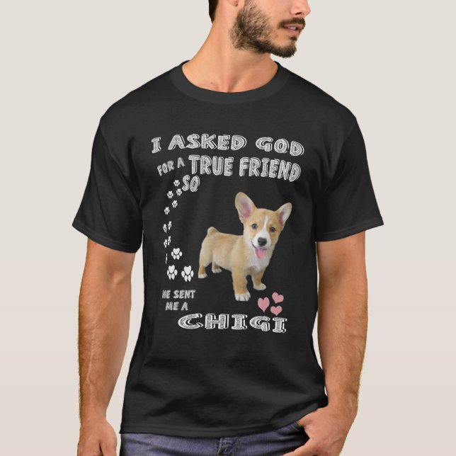 Chigi Dog Lovers Kostüme, Corgi Chihuahua Mama Vat T-Shirt (Vorderseite)