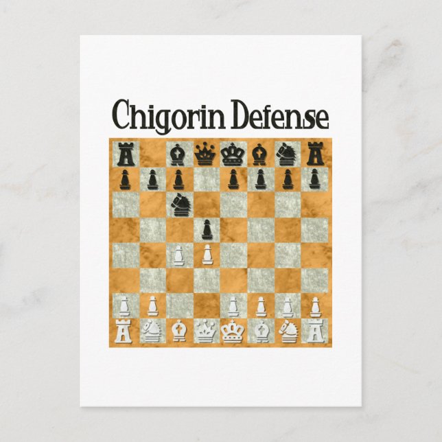 Chigorin Defense Postkarte (Vorderseite)
