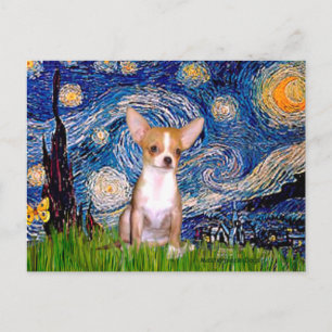Chihuahua 1 - Starry Night Postkarte