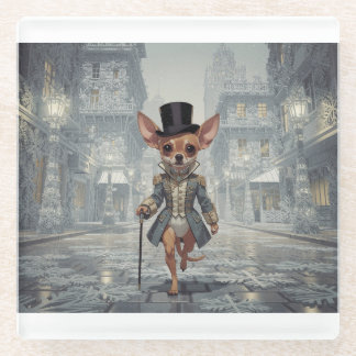 Chihuahua About Town In Paris Glasuntersetzer