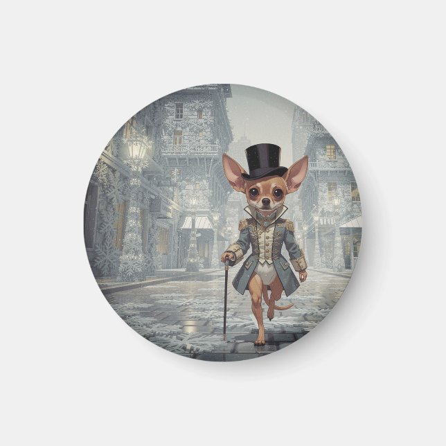 Chihuahua About Town In Paris Magnet (Vorne)