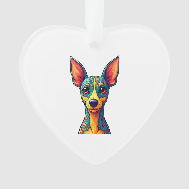Chihuahua  Abstract Painting  Colour  Cute Dog (6) Ornament (Vorderseite)