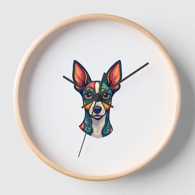 Chihuahua  Abstract Painting  Colour  Cute Dog (7) Uhr (Vorderseite)