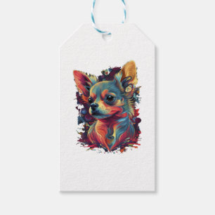 Chihuahua Abstrakte Malerei Farbe Niedlicher Hund Geschenkanhänger