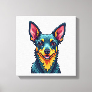 Chihuahua Abstrakte Malerei Farbe Süßer Hund (2 Leinwanddruck