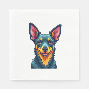 Chihuahua Abstrakte Malerei Farbe Süßer Hund (2 Serviette