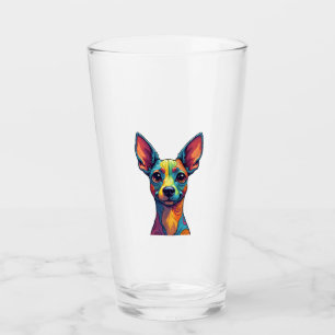 Chihuahua Abstrakte Malerei Farbe Süßer Hund (5 Glas