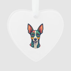 Chihuahua Abstrakte Malerei Farbe Süßer Hund (7 Ornament