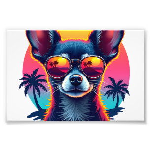 Chihuahua Abstrakte Malerei Farbe Süßer Hund Co Fotodruck