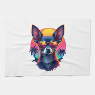 Chihuahua  Abstrakte Malerei  Farbe  Süßer Hund Co Geschirrtuch