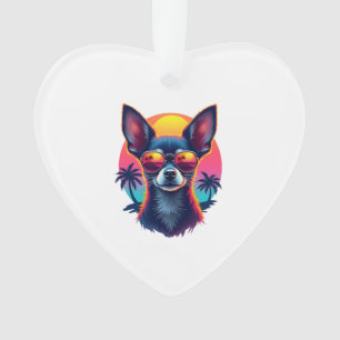 Chihuahua Abstrakte Malerei Farbe Süßer Hund Co Ornament