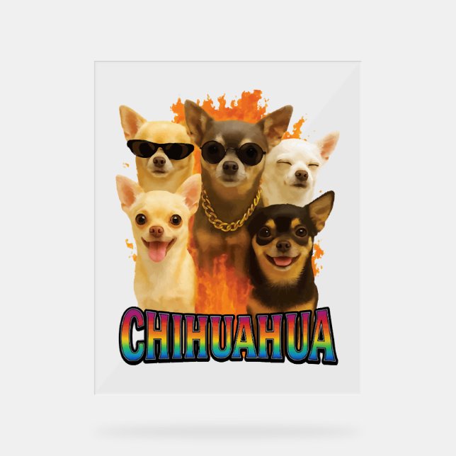 Chihuahua    acrylschild (Vorderseite)