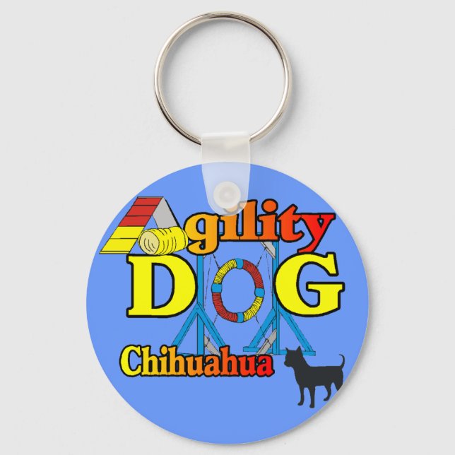 Chihuahua_Agility Schlüsselanhänger (Vorderseite)