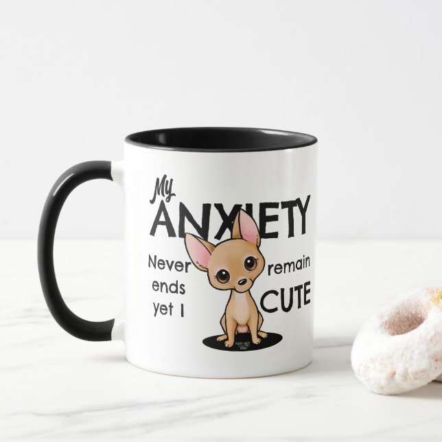 Chihuahua-Angst Tasse (Mit Donut)